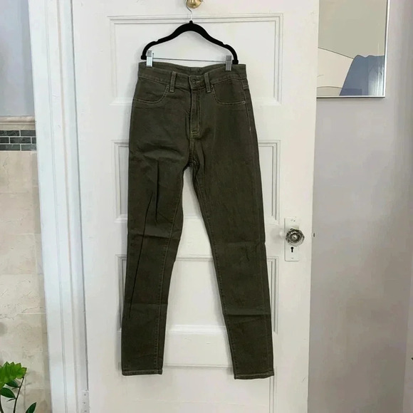 High Rise Carmar Green Denim Jeans - skinny - Picture 1 of 8